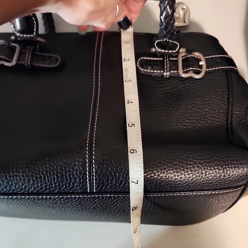 Brighton Black Leather Shoulder Bag with Heart Accent - Picture 10 of 10